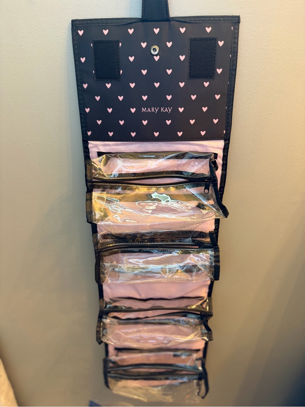 Mary Kay Pink and Black Hanging Cosmetic Organizer